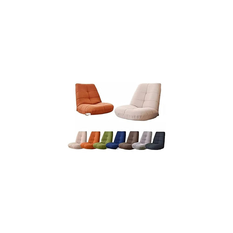 Adjustable Japanese Floor Leisure Chair Upholstery Living Room Furniture Relax Occasional Chair (Blue 65x67x65cm)
