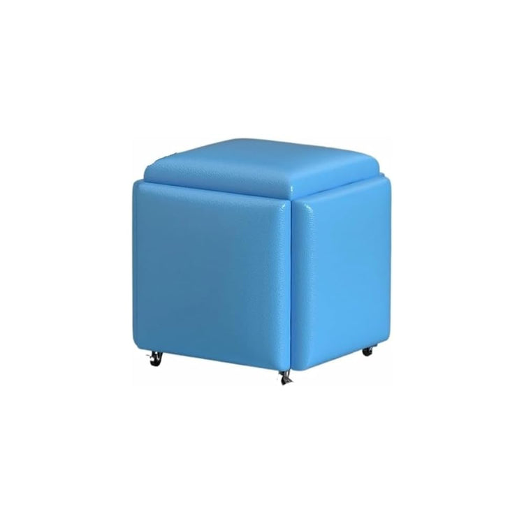 Cube Chair, 5 in 1 Seating Cube, Stackable Sofa Chair Stool, Nesting Ottoman Stool Movable Footstool, Dressing Chair for Living Room Bedroom