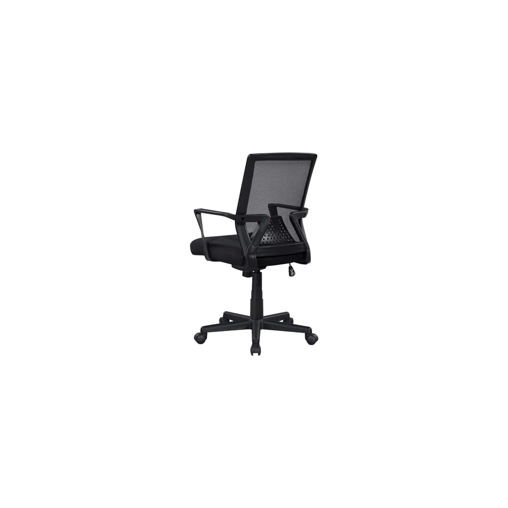 Breathable Ergonomic Mesh Office Chair, Mid-Back Desk Chair with Adjustable Lumbar Support, Headrest and Flip-Up Arms, Optimal Comfort for Long Hours Sitting, Home Office Workspace