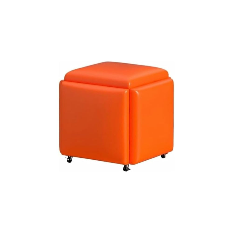 Cube Chair, 5 in 1 Seating Cube, Stackable Sofa Chair Stool, Nesting Ottoman Stool Movable Footstool, Dressing Chair for Living Room Bedroom
