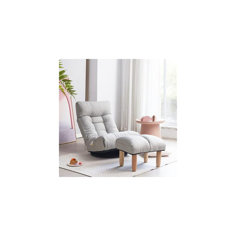 Cotton Single Sofa Accent Chair, One Size, Grey