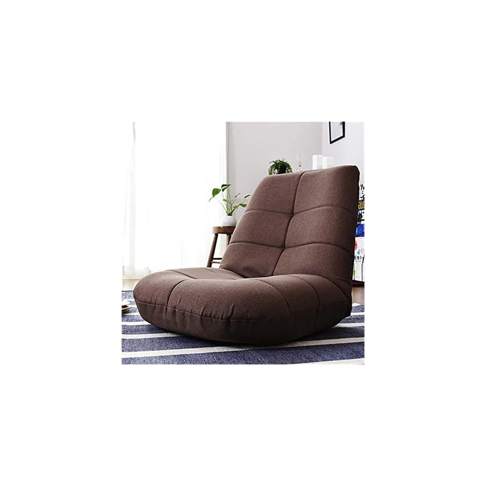 Adjustable Japanese Floor Leisure Chair Upholstery Living Room Furniture Relax Occasional Chair (Blue 65x67x65cm)
