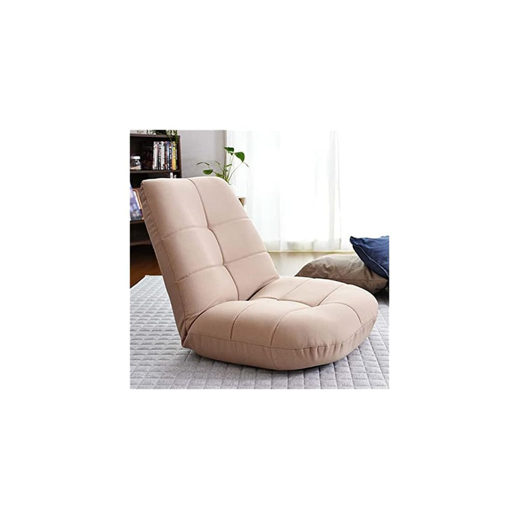 Adjustable Japanese Floor Leisure Chair Upholstery Living Room Furniture Relax Occasional Chair (Blue 65x67x65cm)