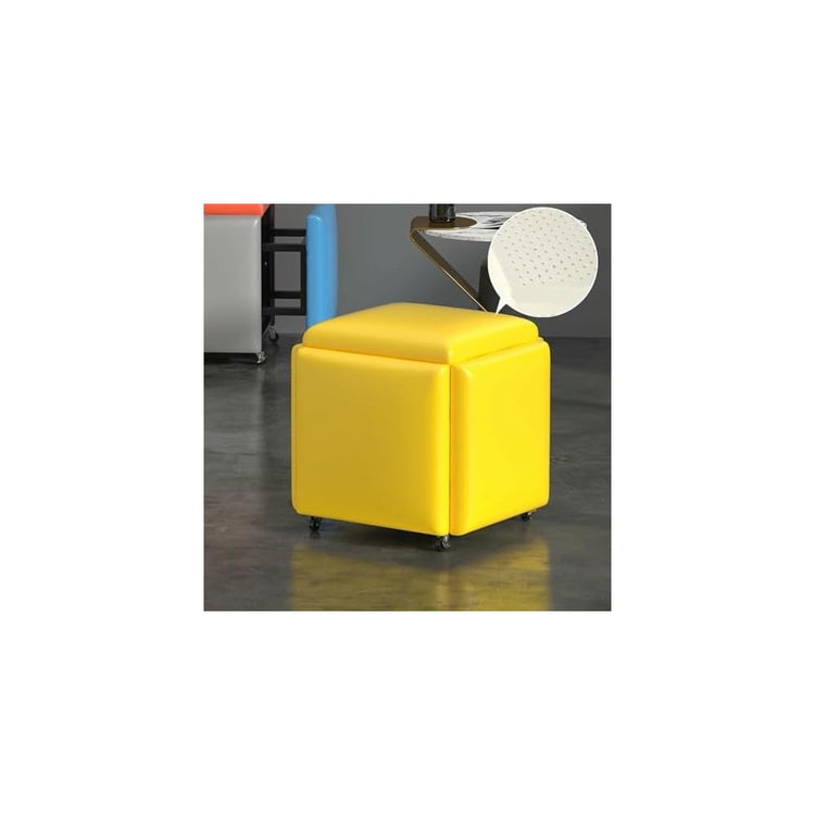 Cube Chair, 5 in 1 Seating Cube, Stackable Sofa Chair Stool, Nesting Ottoman Stool Movable Footstool, Dressing Chair for Living Room Bedroom