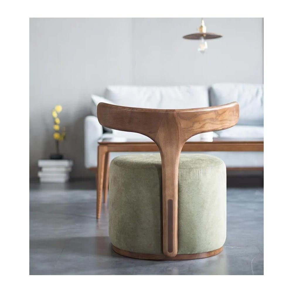 Nordic Modern Solid Wood Fabric Leisure Chair