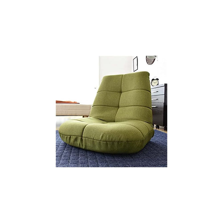 Adjustable Japanese Floor Leisure Chair Upholstery Living Room Furniture Relax Occasional Chair (Blue 65x67x65cm)