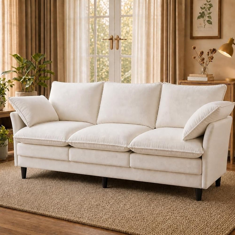 KYJ 69” Small Sofa, Cloud 3-Seat Love Seat, Small Couch for Living Room